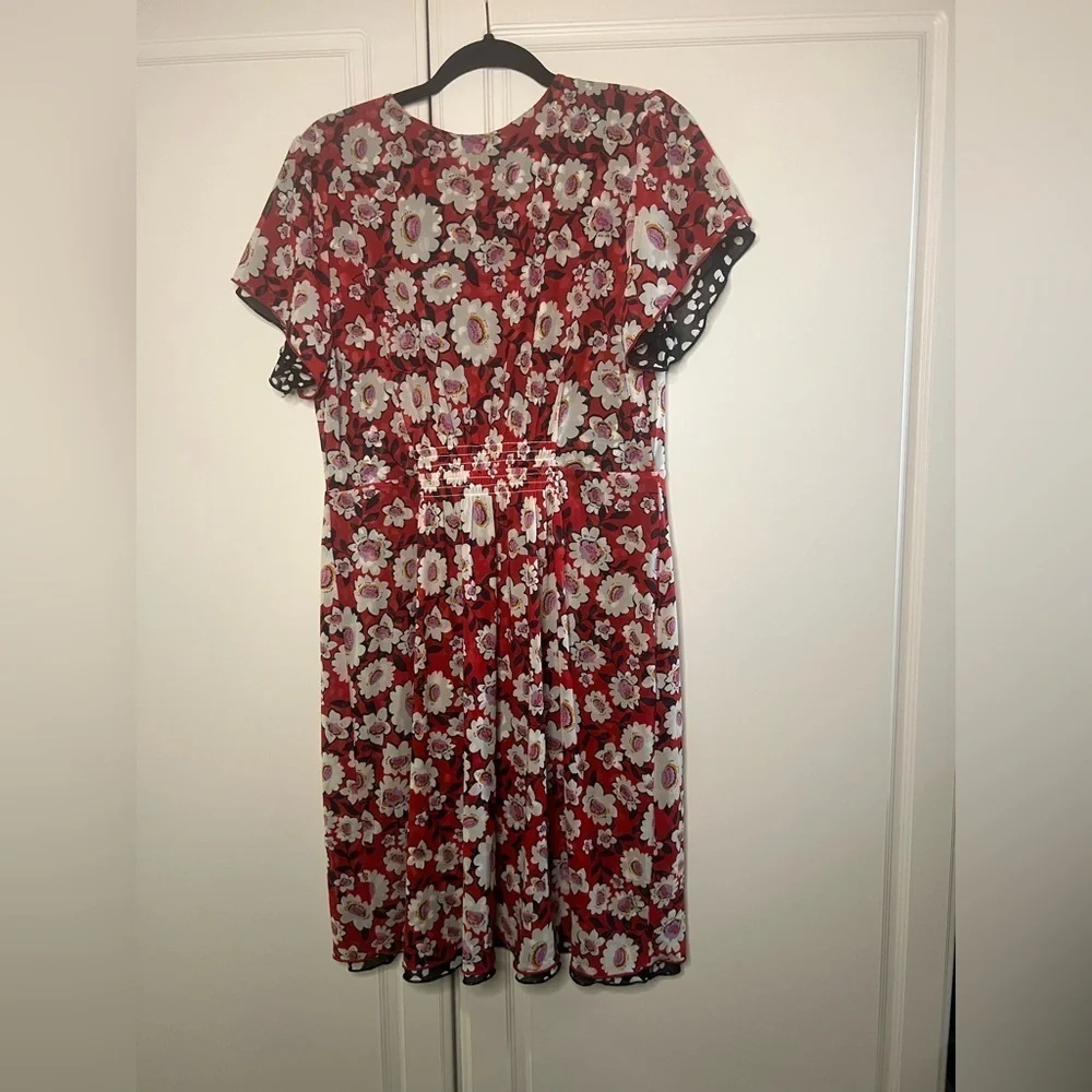 Cabi Gemini Reversible Floral Leopard Mesh Dress - Picture 6 of 9